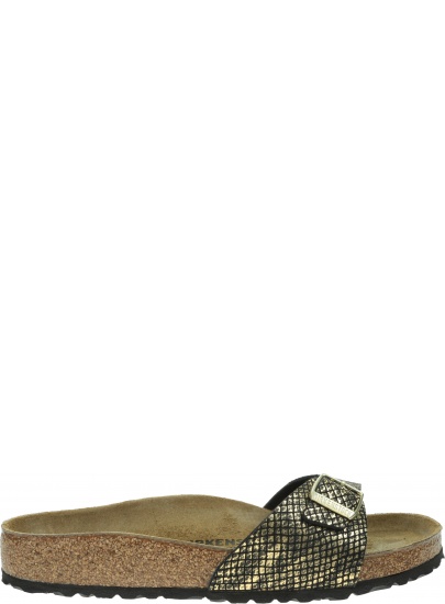 Klapki BIRKENSTOCK Madrid MF Shiny Python Black 1018456