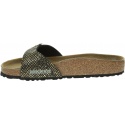 Klapki BIRKENSTOCK Madrid MF Shiny Python Black 1018456