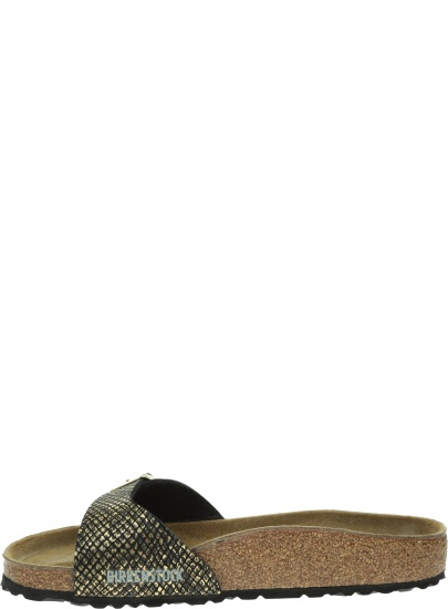 Klapki BIRKENSTOCK Madrid MF Shiny Python Black 1018456