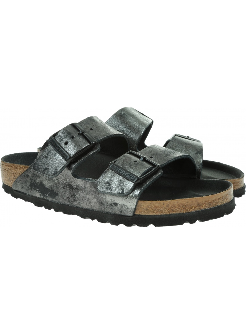 Klapki BIRKENSTOCK Arizona VL Vintage Metallic Black 1019407