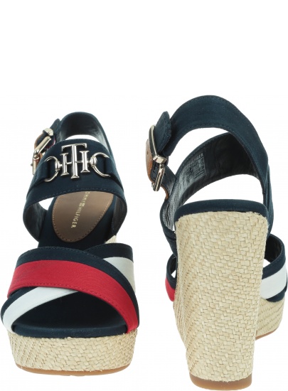 Espadryle Damskie TOMMY HILFIGER Basic Hardware High Wedge Sandal