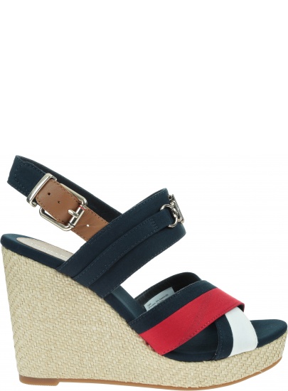 Espadryle Damskie TOMMY HILFIGER Basic Hardware High Wedge Sandal