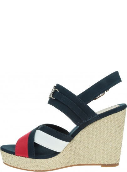 Espadryle Damskie TOMMY HILFIGER Basic Hardware High Wedge Sandal