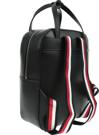 Czarny Plecak TOMMY HILFIGER Iconic Tommy Backpack AW0AW09661 BDS