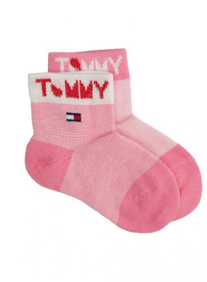 Różowe Skarpetki Dziecięce TOMMY HILFIGER 100002320 003 (2-Pak)