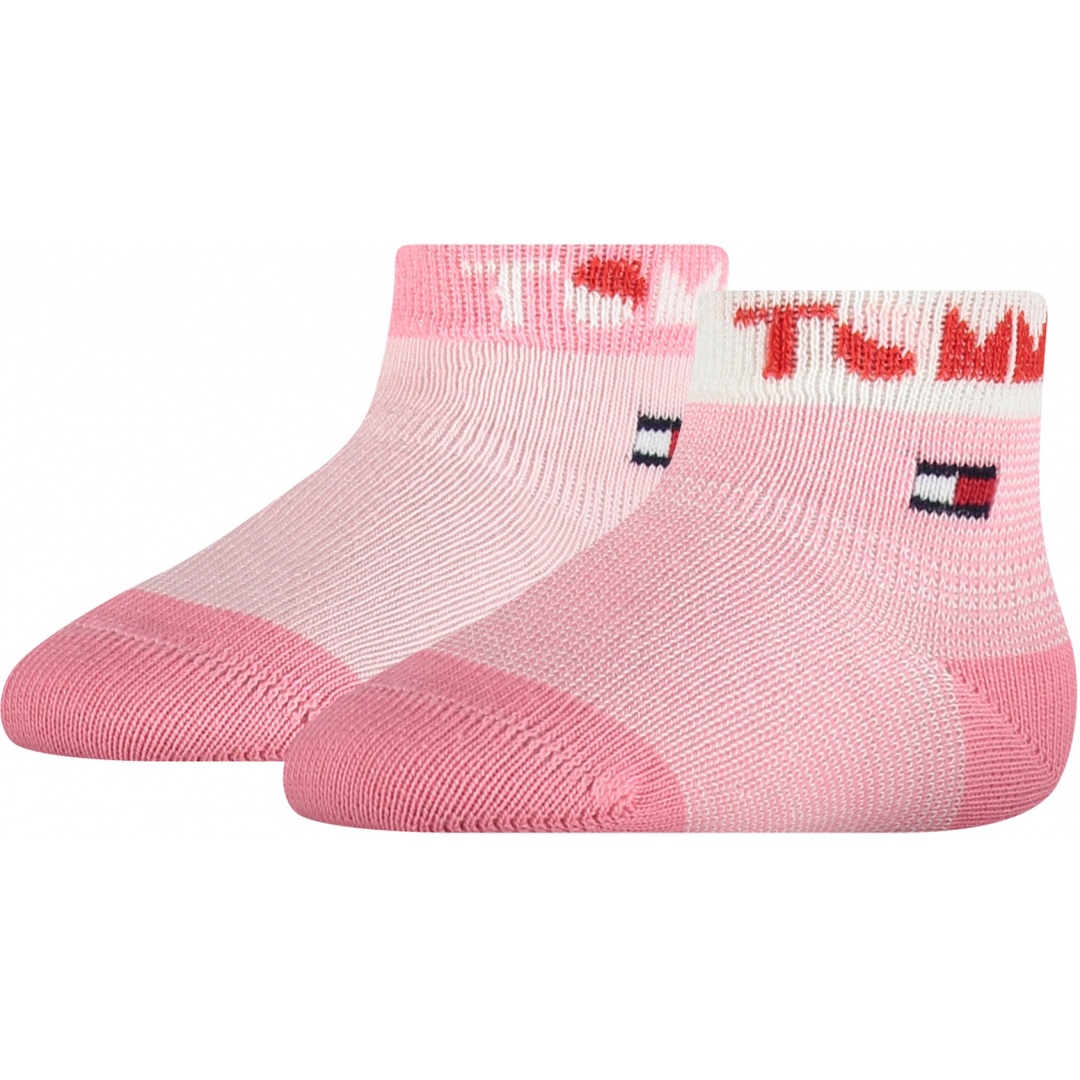 Różowe Skarpetki Dziecięce TOMMY HILFIGER 100002320 003 (2-Pak)