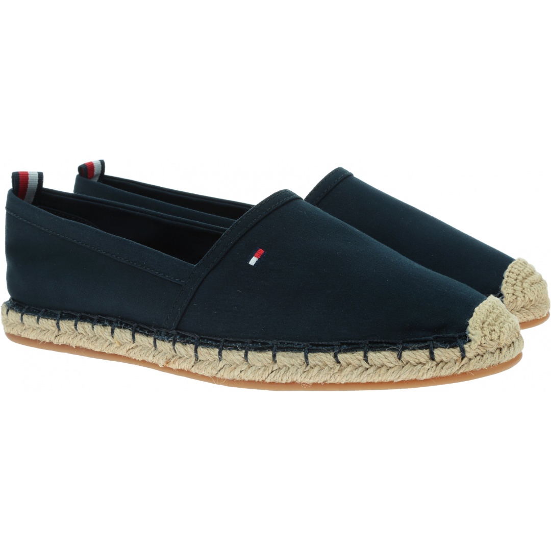 Espadryle Damskie TOMMY HILFIGER Basic Tommy Flat Espadrille FW0FW04827 DW5