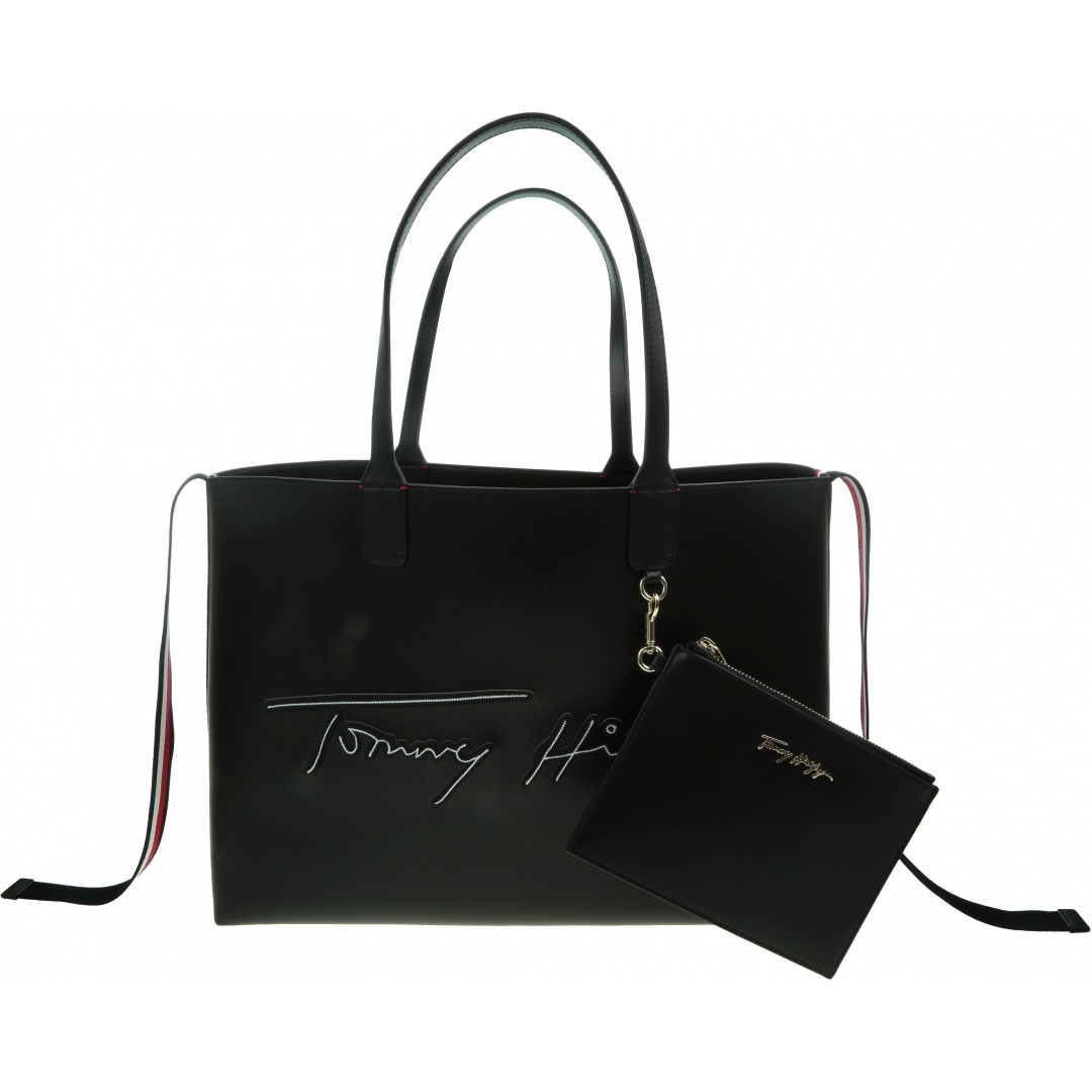 Torebka TOMMY HILFIGER Iconic Tommy Tote AW0AW09707 BDS