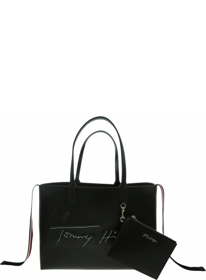 Torebka TOMMY HILFIGER Iconic Tommy Tote AW0AW09707 BDS