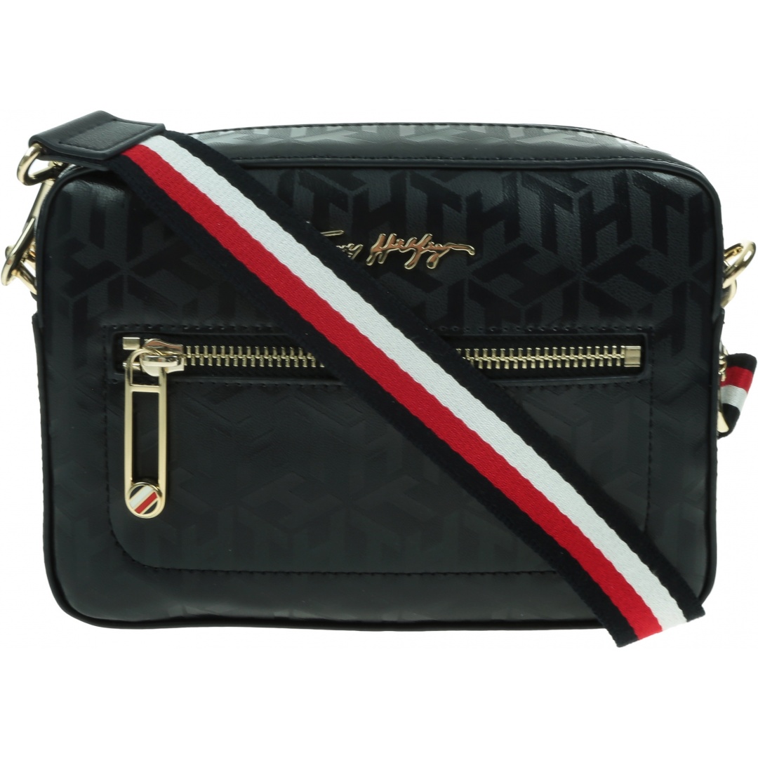 Granatowa Torebka TOMMY HILFIGER Iconic Tommy Camera Bag AW0AW09653 DW5