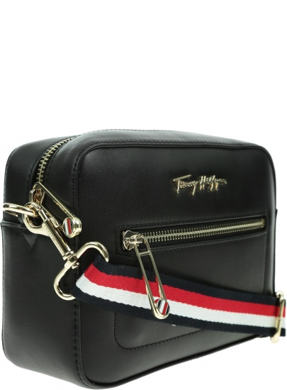 Czarna Torebka TOMMY HILFIGER Iconic Tommy Camera Bag AW0AW09659 BDS