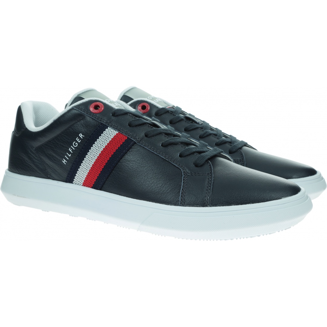 Sneakersy Męskie TOMMY HILFIGER Essential Leather Sneaker FM0FM03424 DW5