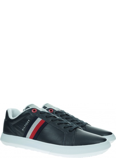 Sneakersy Męskie TOMMY HILFIGER Essential Leather Sneaker FM0FM03424 DW5