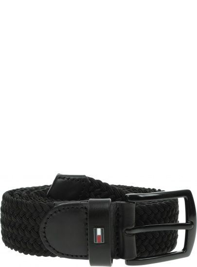 Czarny Pasek TOMMY HILFIGER Dentone Elastic 3.5 AM0AM07316 BDS