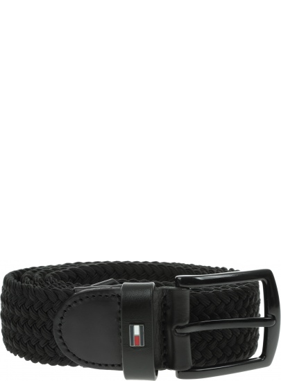 Czarny Pasek TOMMY HILFIGER Dentone Elastic 3.5 AM0AM07316 BDS
