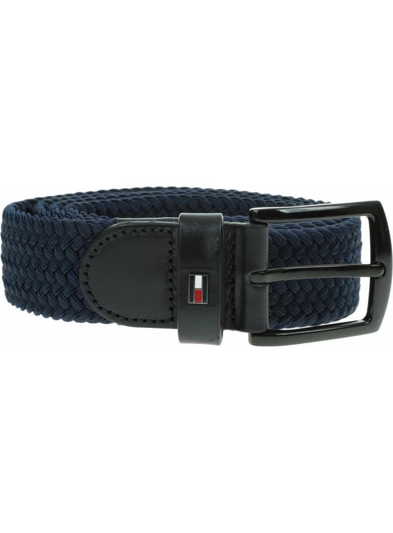 Granatowy Pasek TOMMY HILFIGER Dentone Elastic 3.5 AM0AM07316 DW5