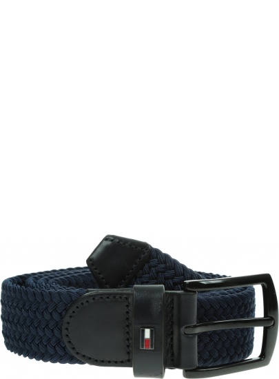 Granatowy Pasek TOMMY HILFIGER Dentone Elastic 3.5 AM0AM07316 DW5