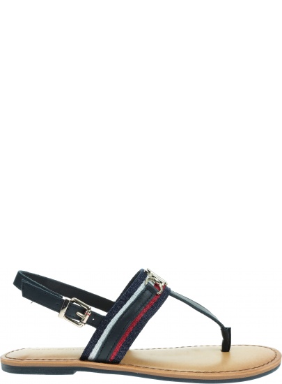 Japonki Damskie TOMMY HILFIGER Shimmery Ribon Flat FW0FW05629 DW5