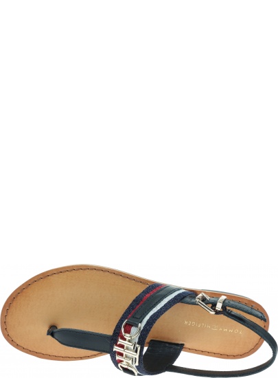 Japonki Damskie TOMMY HILFIGER Shimmery Ribon Flat FW0FW05629 DW5