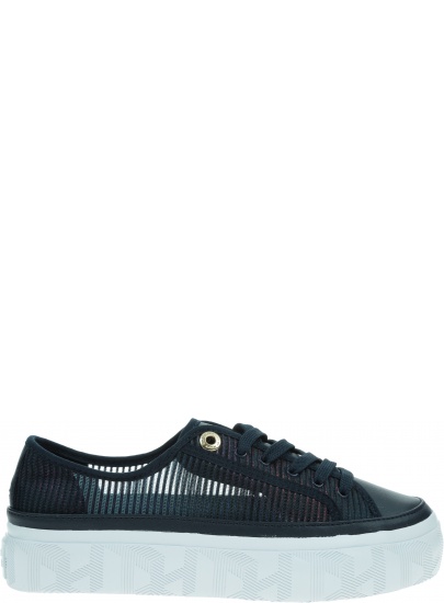 Granatowe Trampki TOMMY HILFIGER Glitter Transparent FW0FW05538 DW5