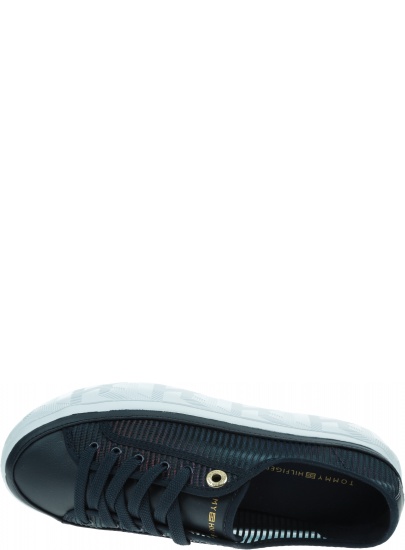 Granatowe Trampki TOMMY HILFIGER Glitter Transparent FW0FW05538 DW5