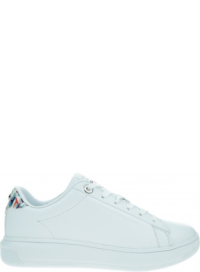 Białe Sneakersy TOMMY HILFIGER Monogram Leather Cup FW0FW05552 YBR