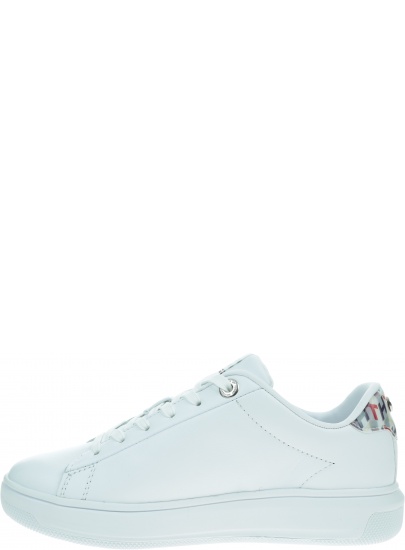 Białe Sneakersy TOMMY HILFIGER Monogram Leather Cup FW0FW05552 YBR