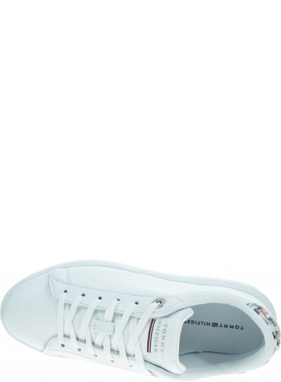 Białe Sneakersy TOMMY HILFIGER Monogram Leather Cup FW0FW05552 YBR