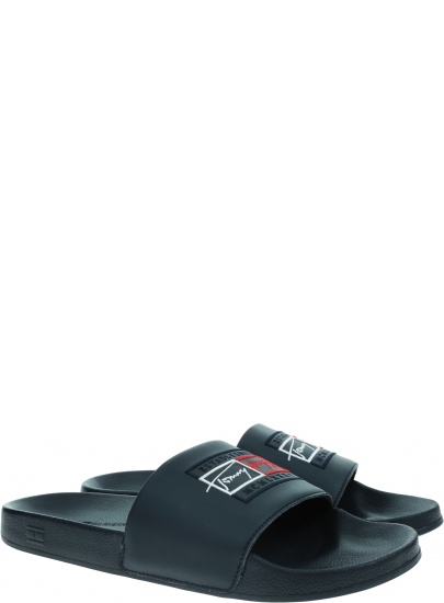 Granatowe Klapki TOMMY HILFIGER Embroidery Signature FM0FM03647 DW5