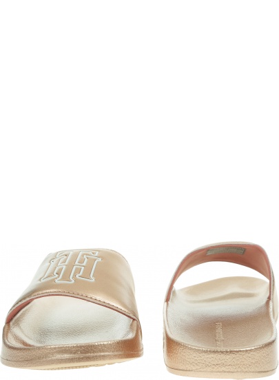 Klapki Damskie TOMMY HILFIGER FW0FW05759 Th Monogram Metallic 0JV