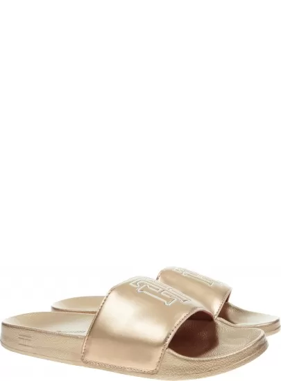 Klapki Damskie TOMMY HILFIGER FW0FW05759 Th Monogram Metallic 0JV