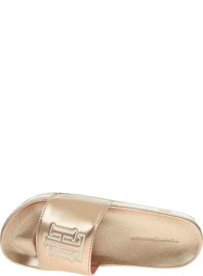 Klapki Damskie TOMMY HILFIGER FW0FW05759 Th Monogram Metallic 0JV