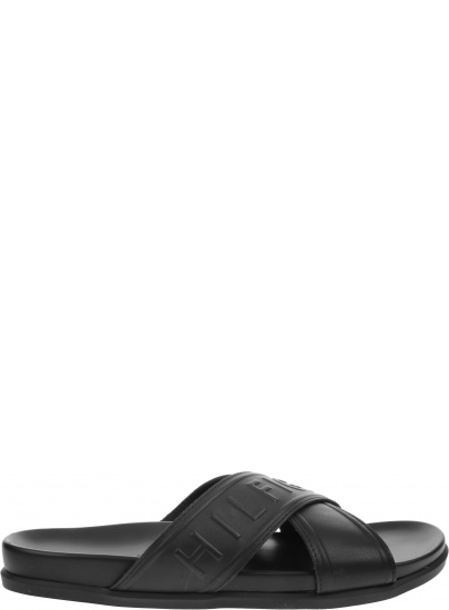 Skórzane Klapki TOMMY HILFIGER Elevated Embossed FM0FM03463 BDS