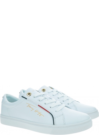 Białe Sneakersy TOMMY HILFIGER Cupsole Sneaker FW0FW05910 YBR