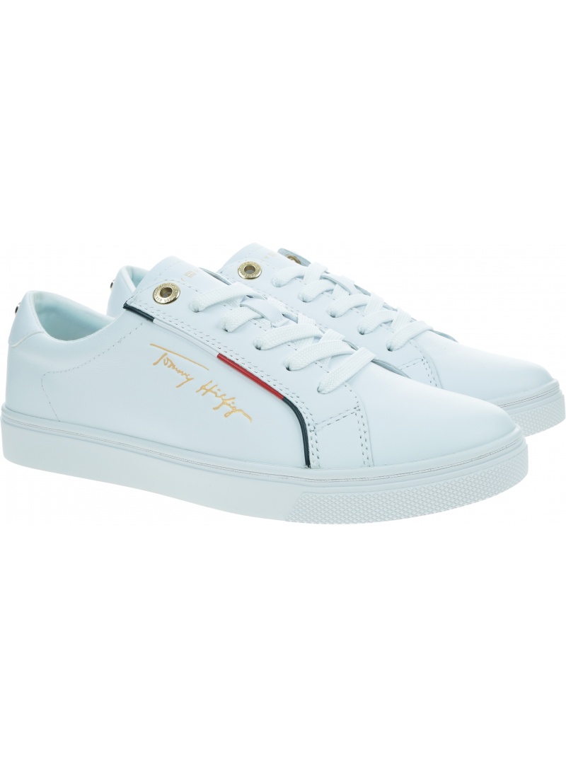 Białe Sneakersy TOMMY HILFIGER Cupsole Sneaker FW0FW05910 YBR