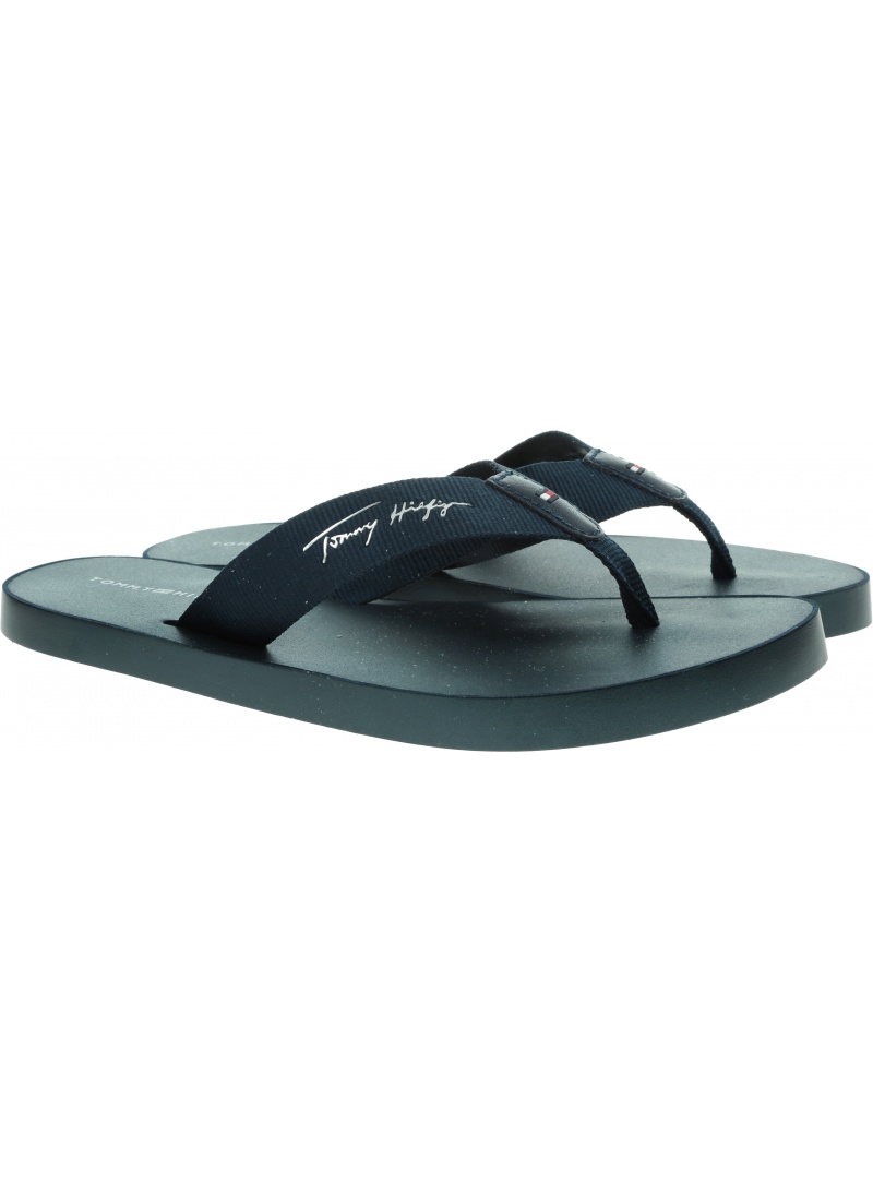 Japonki Damskie TOMMY HILFIGER Tommy Metallic Flat FW0FW05757 DW5