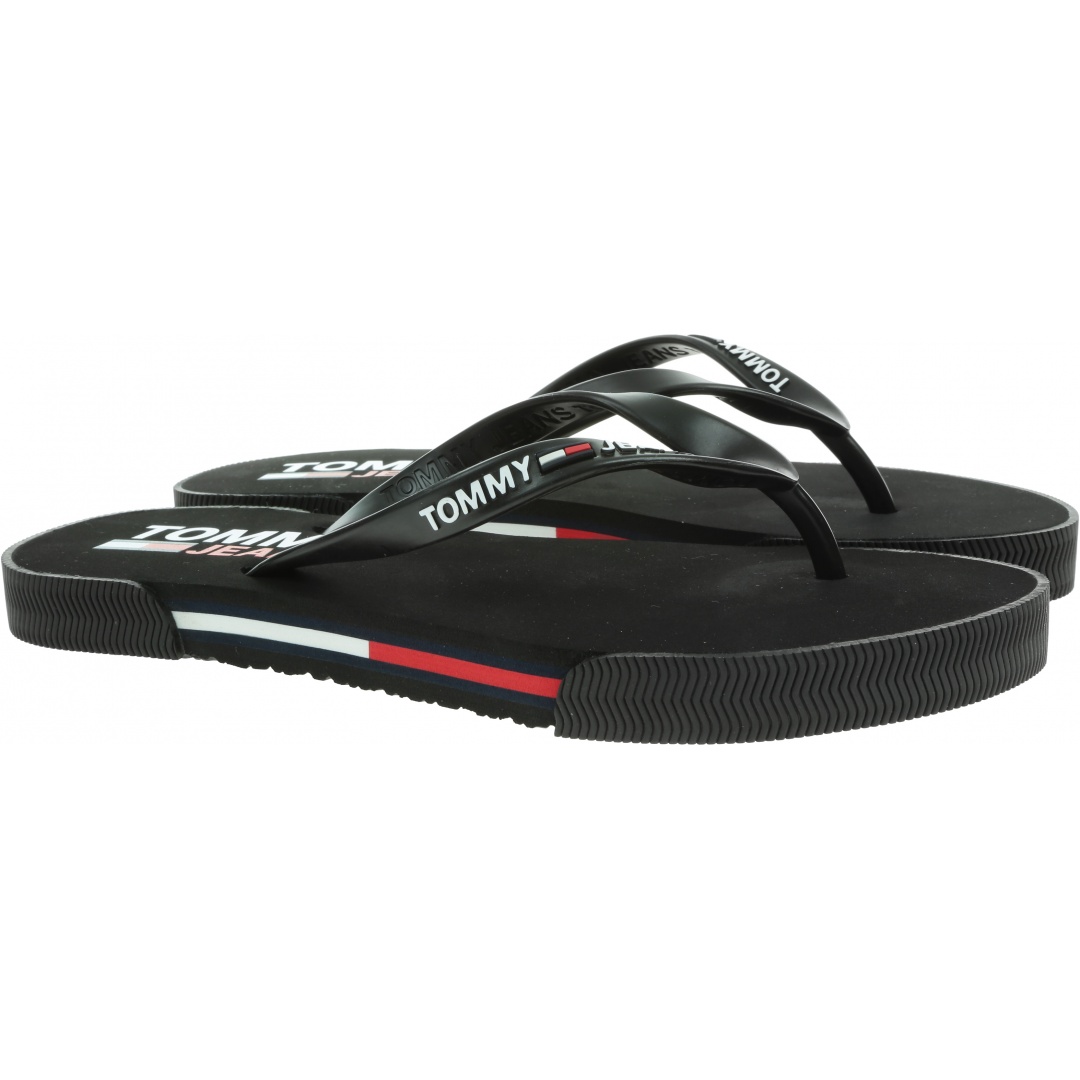 Japonki Damskie TOMMY JEANS Essential Flat Sandal EN0EN01433 BDS