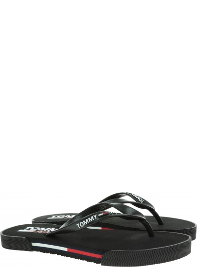 Japonki Damskie TOMMY JEANS Essential Flat Sandal EN0EN01433 BDS