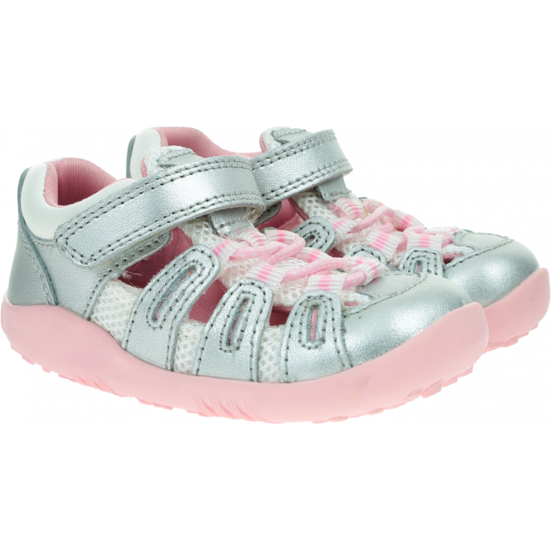 Ultralekkie Sandały BOBUX Summit Silver Metallic + Candy 637205