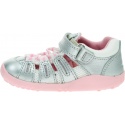 Ultralekkie Sandały BOBUX Summit Silver Metallic + Candy 637205