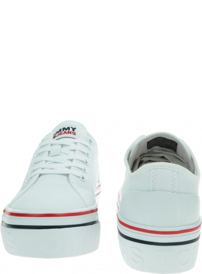 Białe Trampki TOMMY JEANS Flatform EN0EN01423 YBR