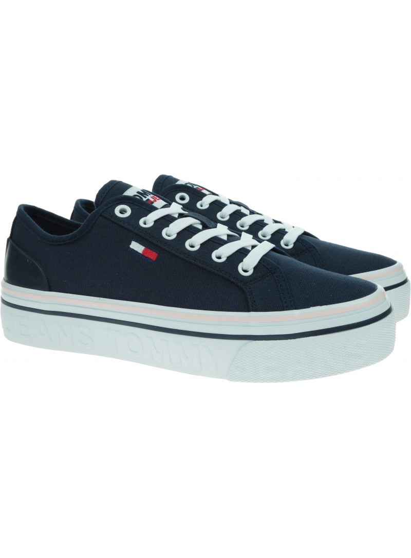 Granatowe Trampki TOMMY JEANS Flatform EN0EN01423 C87