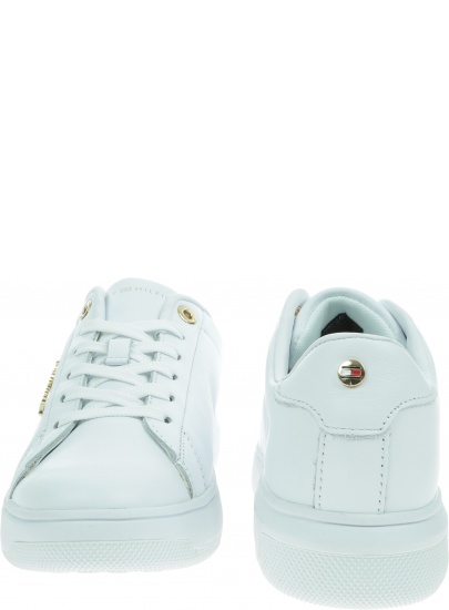 Białe Sneakersy TOMMY HILFIGER Signature Leather FW0FW05806 YBR