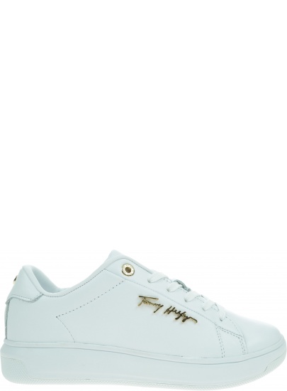Białe Sneakersy TOMMY HILFIGER Signature Leather FW0FW05806 YBR