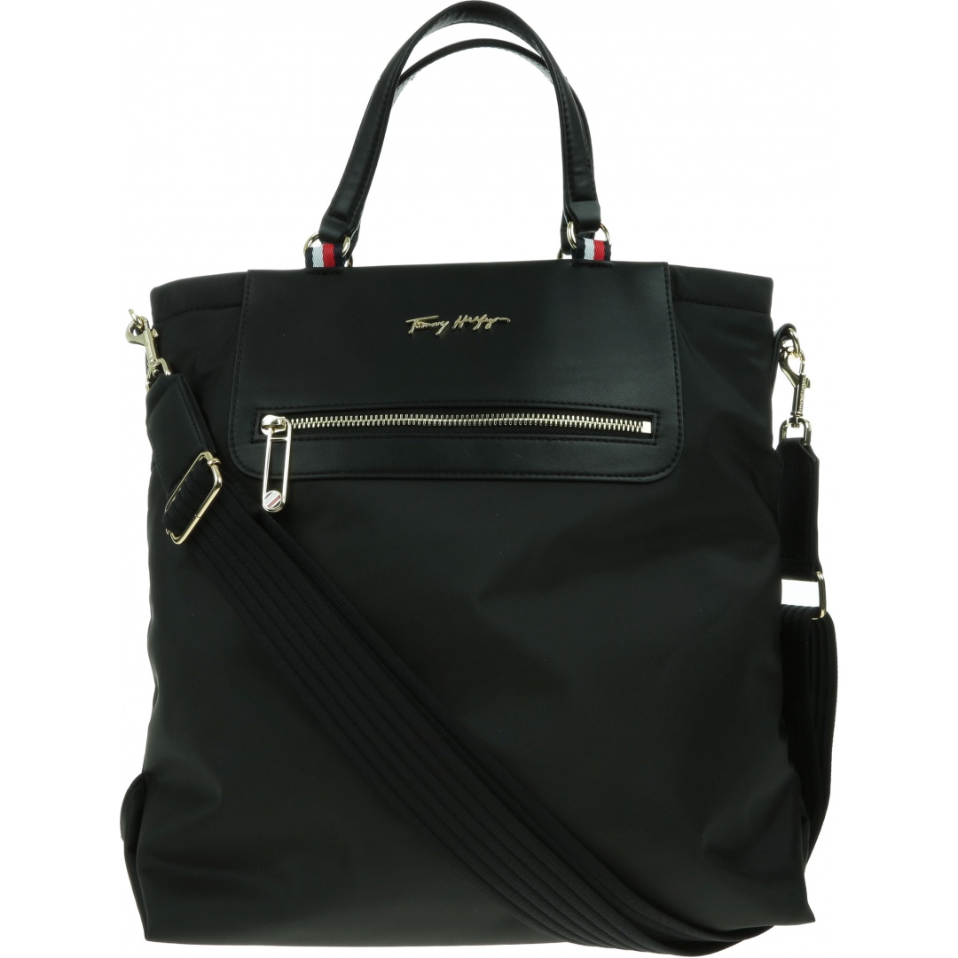Czarna Torebka TOMMY HILFIGER Tommy Fresh Tote AW0AW10109 BDS