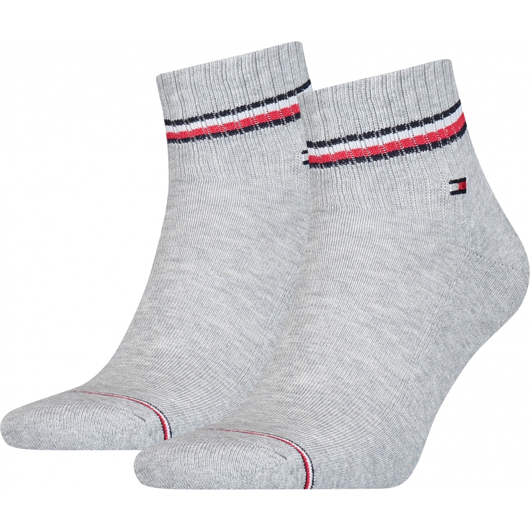 Skarpetki Męskie 100001094 085 TOMMY HILFIGER Men Iconic Quarter (2-pak)