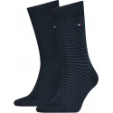 Skarpetki Męskie 100001496 322 TOMMY HILFIGER Men Small Stripe Sock (2-pak)