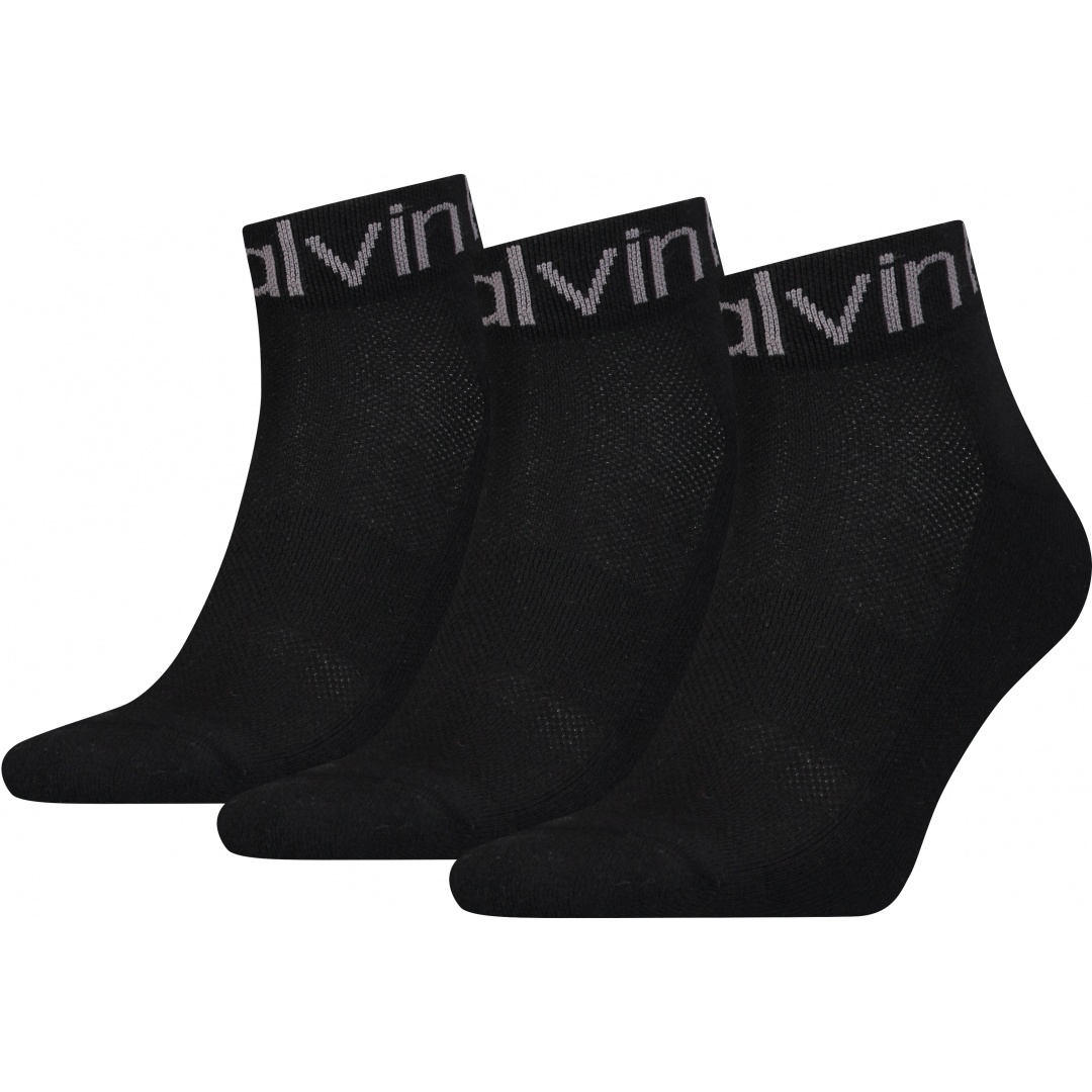 Skarpetki Męskie 701218722 001 CALVIN KLEIN Men Quarter (3-pak)