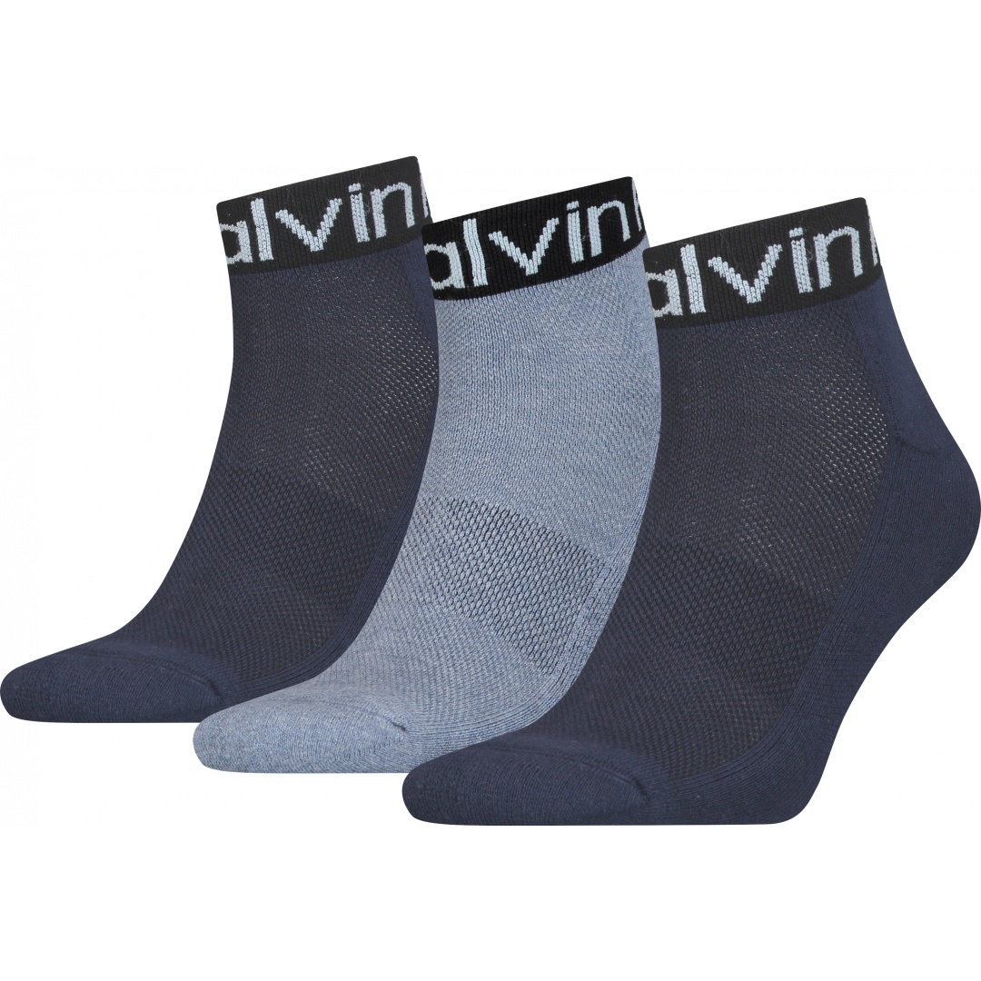 Skarpetki Męskie 701218722 004 CALVIN KLEIN Men Quarter (3-pak)