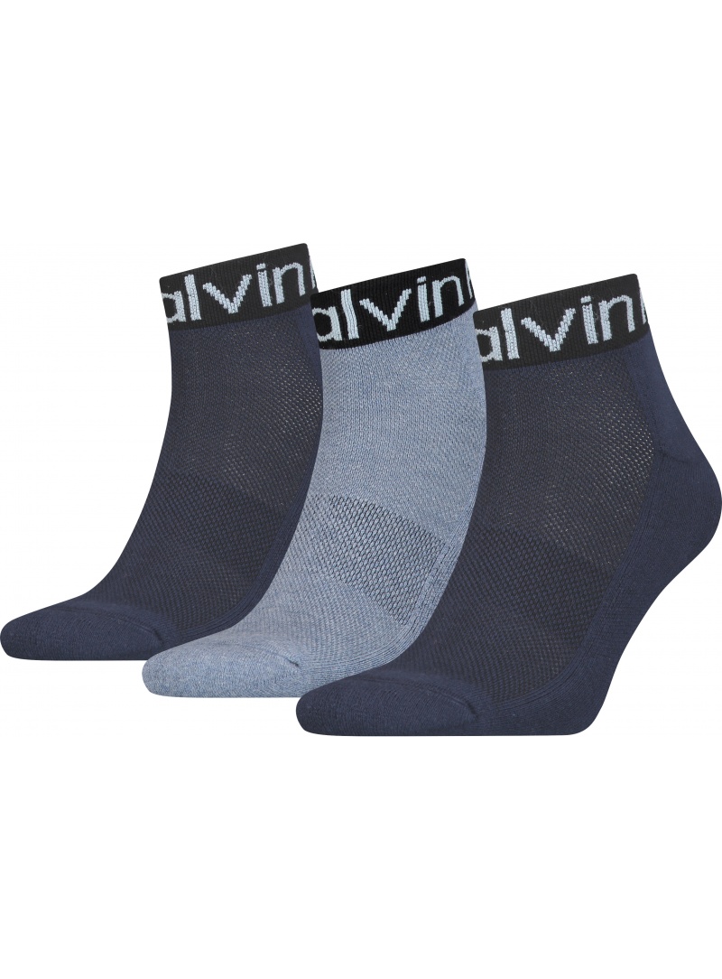Socks Ck Men Quarter 3P 701218722 004 | EN